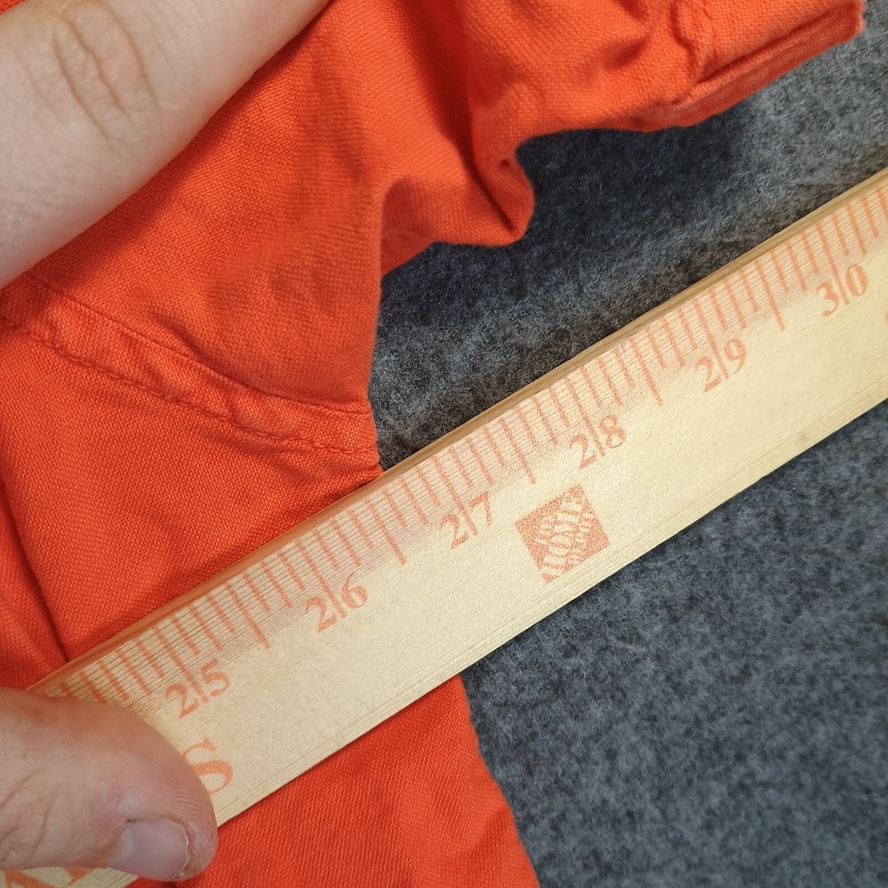 Vintage Ralph Lauren Jeans Co. Shirt Mens Medium Orange Short Sleeve Button Down - Picture 7 of 9